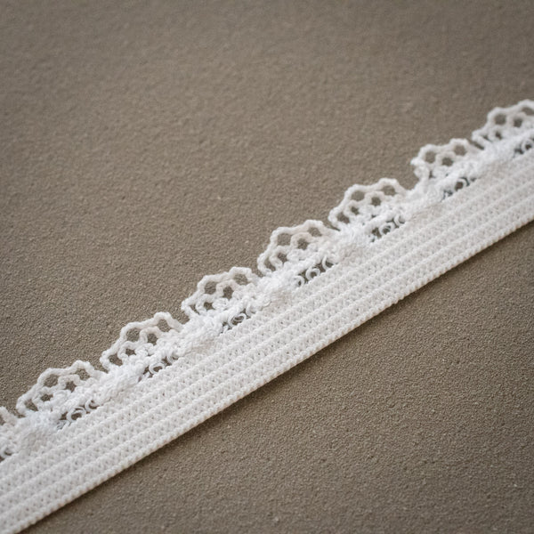 Elastique picot crochet 13mm (ref.8044/13) blanc (10m)